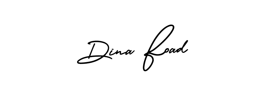 How to make Dina Foad name signature. Use AmerikaSignatureDemo-Regular style for creating short signs online. This is the latest handwritten sign. Dina Foad signature style 3 images and pictures png