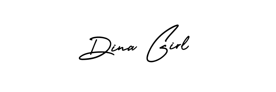 You should practise on your own different ways (AmerikaSignatureDemo-Regular) to write your name (Dina Girl) in signature. don't let someone else do it for you. Dina Girl signature style 3 images and pictures png