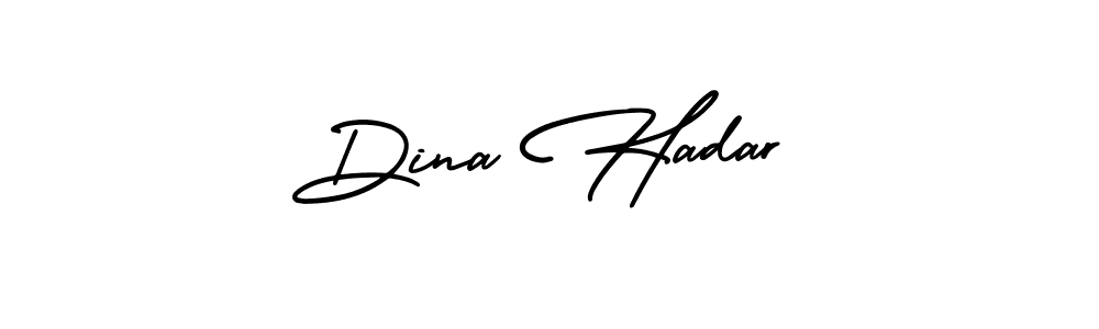 Dina Hadar stylish signature style. Best Handwritten Sign (AmerikaSignatureDemo-Regular) for my name. Handwritten Signature Collection Ideas for my name Dina Hadar. Dina Hadar signature style 3 images and pictures png