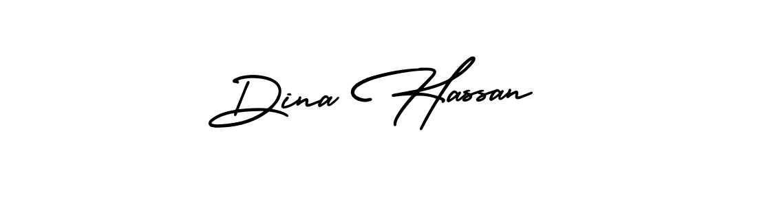 Dina Hassan stylish signature style. Best Handwritten Sign (AmerikaSignatureDemo-Regular) for my name. Handwritten Signature Collection Ideas for my name Dina Hassan. Dina Hassan signature style 3 images and pictures png
