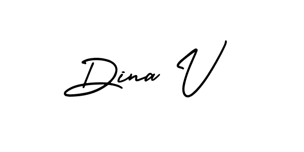 Check out images of Autograph of Dina V name. Actor Dina V Signature Style. AmerikaSignatureDemo-Regular is a professional sign style online. Dina V signature style 3 images and pictures png