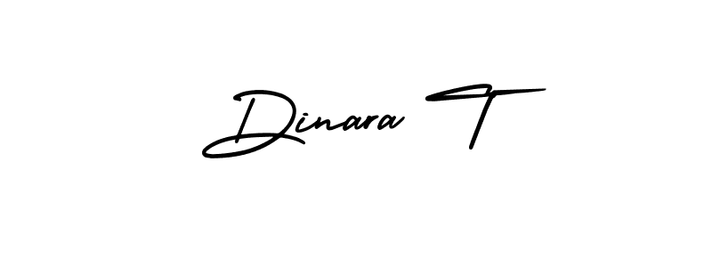 Make a beautiful signature design for name Dinara T. With this signature (AmerikaSignatureDemo-Regular) style, you can create a handwritten signature for free. Dinara T signature style 3 images and pictures png