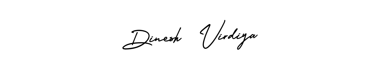 Similarly AmerikaSignatureDemo-Regular is the best handwritten signature design. Signature creator online .You can use it as an online autograph creator for name Dinesh  Virdiya. Dinesh  Virdiya signature style 3 images and pictures png