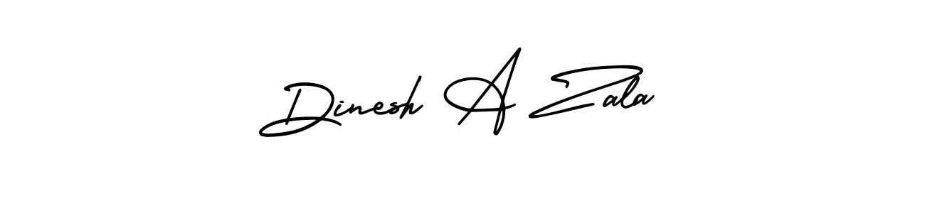 Design your own signature with our free online signature maker. With this signature software, you can create a handwritten (AmerikaSignatureDemo-Regular) signature for name Dinesh A Zala. Dinesh A Zala signature style 3 images and pictures png