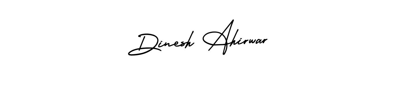 You should practise on your own different ways (AmerikaSignatureDemo-Regular) to write your name (Dinesh Ahirwar) in signature. don't let someone else do it for you. Dinesh Ahirwar signature style 3 images and pictures png