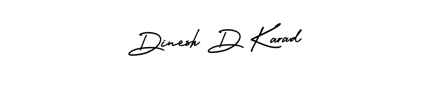 Make a beautiful signature design for name Dinesh D Karad. With this signature (AmerikaSignatureDemo-Regular) style, you can create a handwritten signature for free. Dinesh D Karad signature style 3 images and pictures png