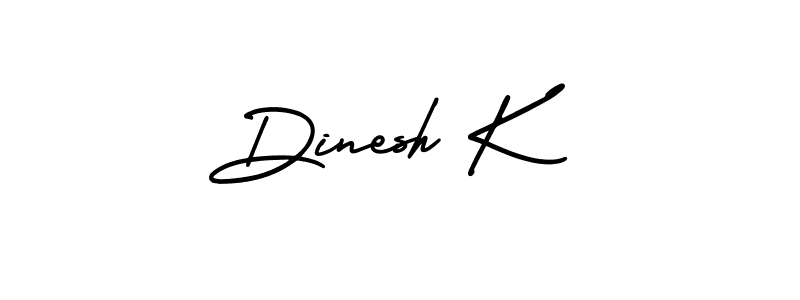 Make a beautiful signature design for name Dinesh K. With this signature (AmerikaSignatureDemo-Regular) style, you can create a handwritten signature for free. Dinesh K signature style 3 images and pictures png