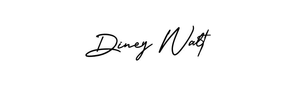 How to make Diney Walt name signature. Use AmerikaSignatureDemo-Regular style for creating short signs online. This is the latest handwritten sign. Diney Walt signature style 3 images and pictures png