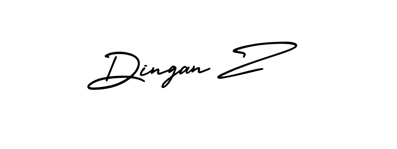This is the best signature style for the Dingan Z name. Also you like these signature font (AmerikaSignatureDemo-Regular). Mix name signature. Dingan Z signature style 3 images and pictures png