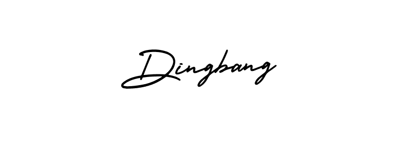 Make a beautiful signature design for name Dingbang. With this signature (AmerikaSignatureDemo-Regular) style, you can create a handwritten signature for free. Dingbang signature style 3 images and pictures png