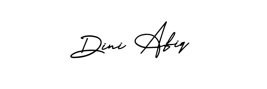 Design your own signature with our free online signature maker. With this signature software, you can create a handwritten (AmerikaSignatureDemo-Regular) signature for name Dini Afiq. Dini Afiq signature style 3 images and pictures png