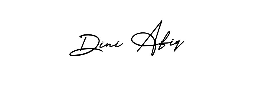 It looks lik you need a new signature style for name Dini Afiq. Design unique handwritten (AmerikaSignatureDemo-Regular) signature with our free signature maker in just a few clicks. Dini Afiq signature style 3 images and pictures png
