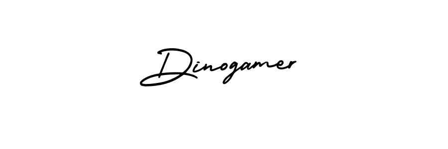 The best way (AmerikaSignatureDemo-Regular) to make a short signature is to pick only two or three words in your name. The name Dinogamer include a total of six letters. For converting this name. Dinogamer signature style 3 images and pictures png