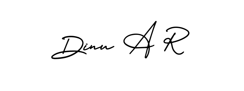 How to Draw Dinu A R signature style? AmerikaSignatureDemo-Regular is a latest design signature styles for name Dinu A R. Dinu A R signature style 3 images and pictures png