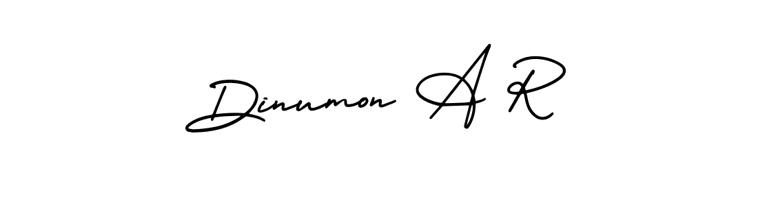 Use a signature maker to create a handwritten signature online. With this signature software, you can design (AmerikaSignatureDemo-Regular) your own signature for name Dinumon A R. Dinumon A R signature style 3 images and pictures png