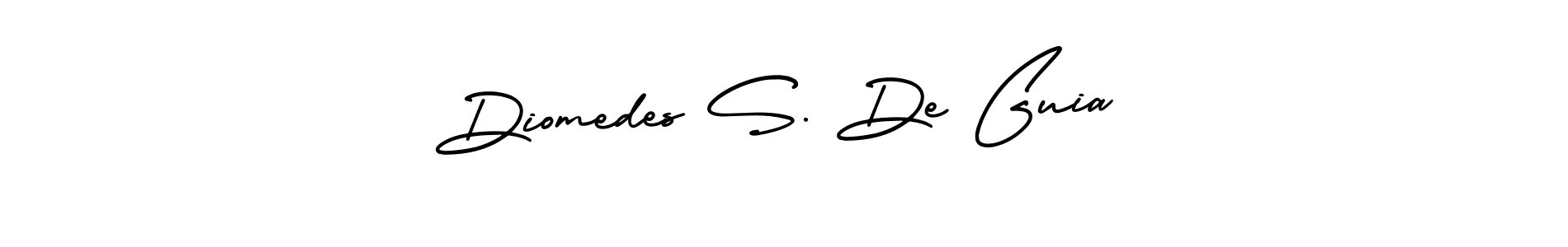 The best way (AmerikaSignatureDemo-Regular) to make a short signature is to pick only two or three words in your name. The name Diomedes S. De Guia include a total of six letters. For converting this name. Diomedes S. De Guia signature style 3 images and pictures png