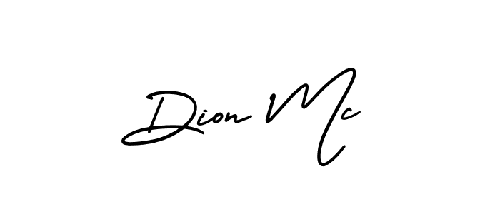 Dion Mc stylish signature style. Best Handwritten Sign (AmerikaSignatureDemo-Regular) for my name. Handwritten Signature Collection Ideas for my name Dion Mc. Dion Mc signature style 3 images and pictures png