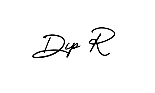 Use a signature maker to create a handwritten signature online. With this signature software, you can design (AmerikaSignatureDemo-Regular) your own signature for name Dip R. Dip R signature style 3 images and pictures png