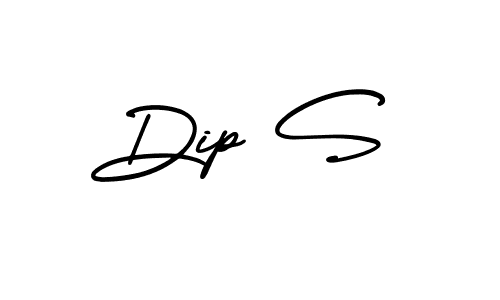 Use a signature maker to create a handwritten signature online. With this signature software, you can design (AmerikaSignatureDemo-Regular) your own signature for name Dip S. Dip S signature style 3 images and pictures png