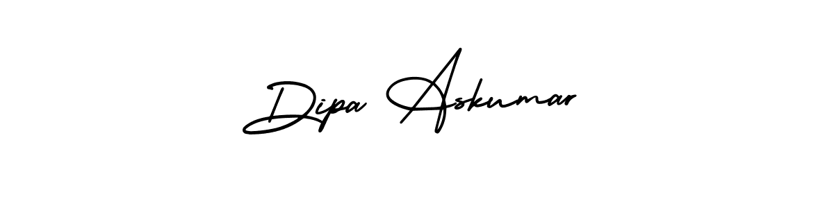 The best way (AmerikaSignatureDemo-Regular) to make a short signature is to pick only two or three words in your name. The name Dipa Askumar include a total of six letters. For converting this name. Dipa Askumar signature style 3 images and pictures png