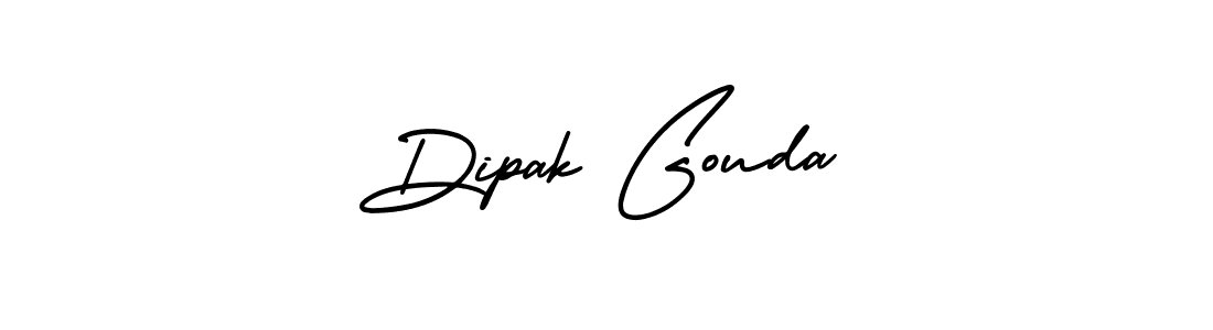 How to make Dipak Gouda name signature. Use AmerikaSignatureDemo-Regular style for creating short signs online. This is the latest handwritten sign. Dipak Gouda signature style 3 images and pictures png