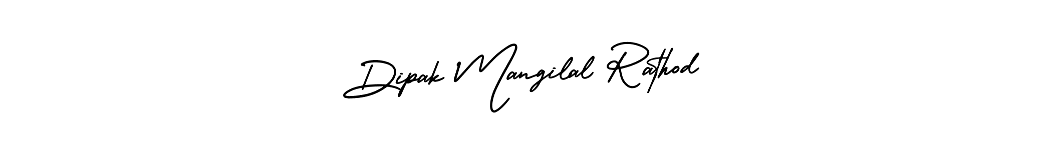 You should practise on your own different ways (AmerikaSignatureDemo-Regular) to write your name (Dipak Mangilal Rathod) in signature. don't let someone else do it for you. Dipak Mangilal Rathod signature style 3 images and pictures png