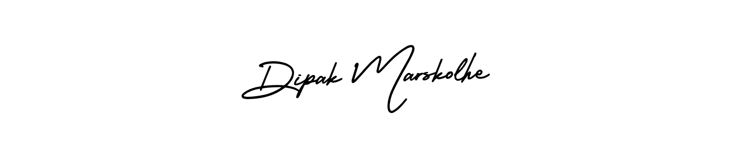 Make a short Dipak Marskolhe signature style. Manage your documents anywhere anytime using AmerikaSignatureDemo-Regular. Create and add eSignatures, submit forms, share and send files easily. Dipak Marskolhe signature style 3 images and pictures png