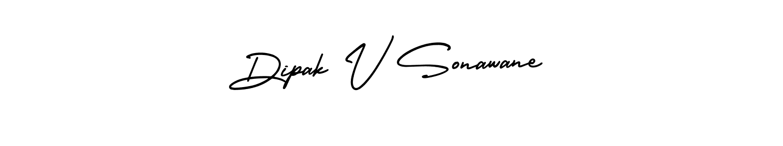 Use a signature maker to create a handwritten signature online. With this signature software, you can design (AmerikaSignatureDemo-Regular) your own signature for name Dipak V Sonawane. Dipak V Sonawane signature style 3 images and pictures png