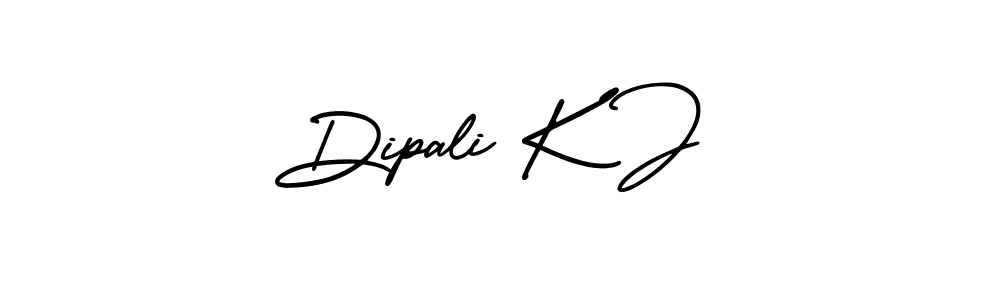 Make a beautiful signature design for name Dipali K J. With this signature (AmerikaSignatureDemo-Regular) style, you can create a handwritten signature for free. Dipali K J signature style 3 images and pictures png