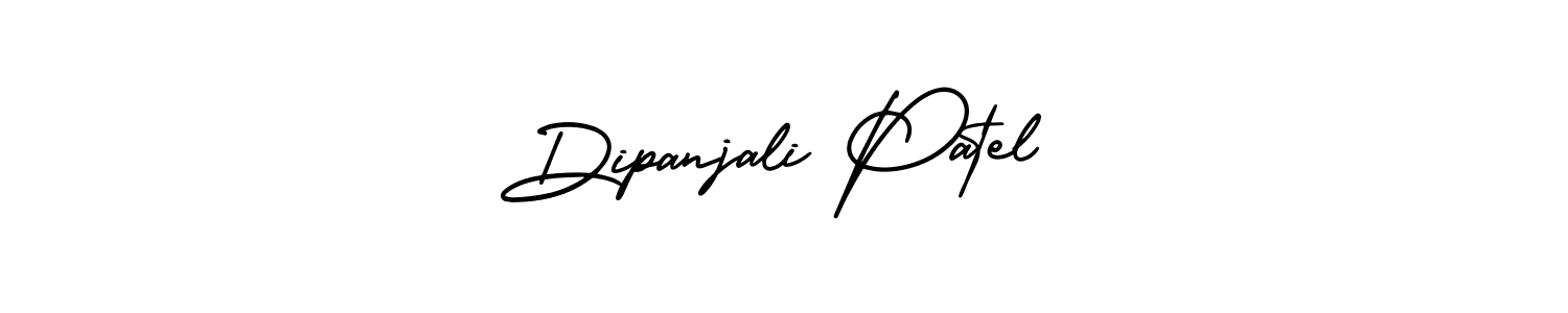 This is the best signature style for the Dipanjali Patel name. Also you like these signature font (AmerikaSignatureDemo-Regular). Mix name signature. Dipanjali Patel signature style 3 images and pictures png