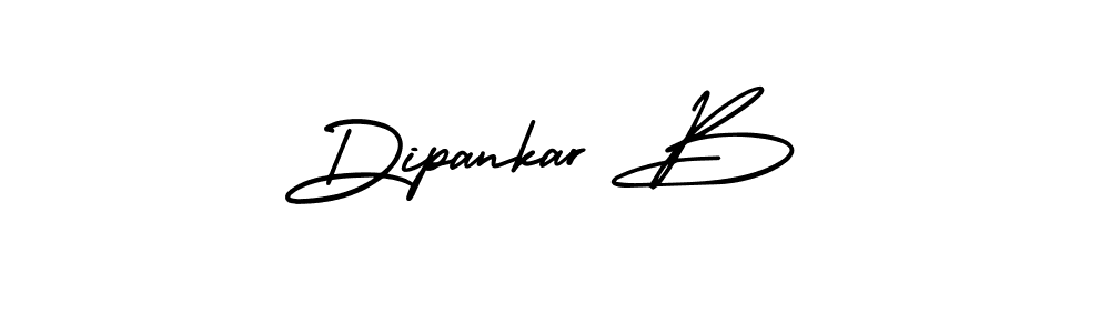 You should practise on your own different ways (AmerikaSignatureDemo-Regular) to write your name (Dipankar B) in signature. don't let someone else do it for you. Dipankar B signature style 3 images and pictures png