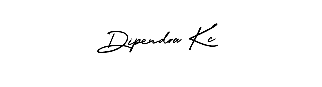 How to make Dipendra Kc name signature. Use AmerikaSignatureDemo-Regular style for creating short signs online. This is the latest handwritten sign. Dipendra Kc signature style 3 images and pictures png