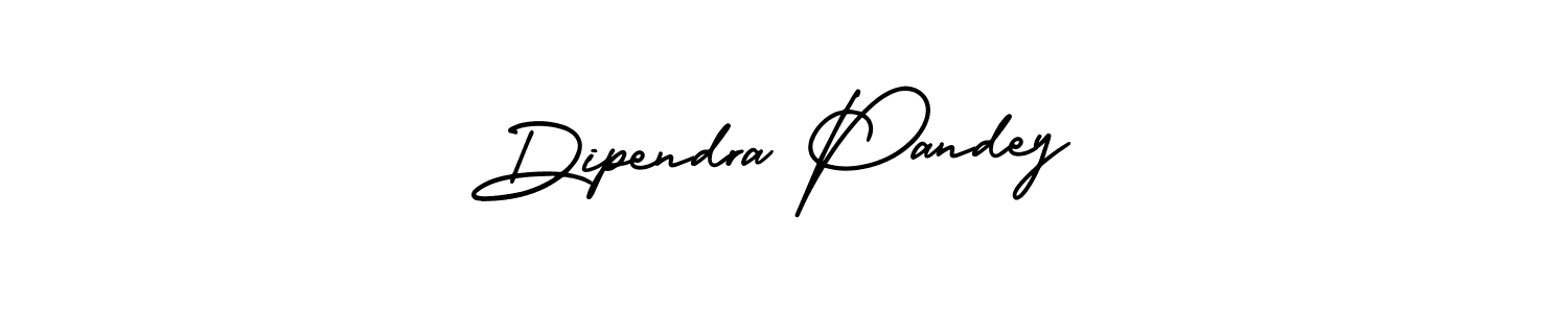 The best way (AmerikaSignatureDemo-Regular) to make a short signature is to pick only two or three words in your name. The name Dipendra Pandey include a total of six letters. For converting this name. Dipendra Pandey signature style 3 images and pictures png