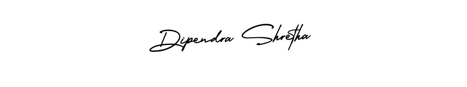 Design your own signature with our free online signature maker. With this signature software, you can create a handwritten (AmerikaSignatureDemo-Regular) signature for name Dipendra Shretha. Dipendra Shretha signature style 3 images and pictures png