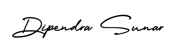 You should practise on your own different ways (AmerikaSignatureDemo-Regular) to write your name (Dipendra Sunar) in signature. Don't let someone else do it for you. Dipendra Sunar signature style 3 images and pictures png