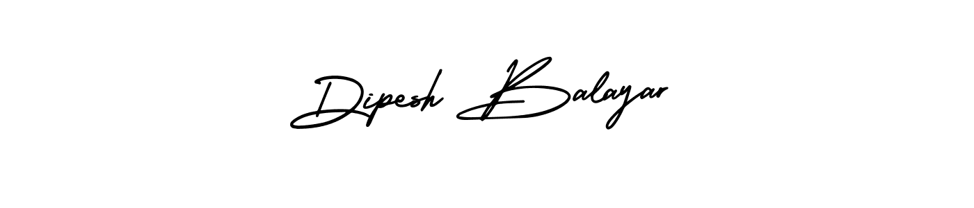 You should practise on your own different ways (AmerikaSignatureDemo-Regular) to write your name (Dipesh Balayar) in signature. don't let someone else do it for you. Dipesh Balayar signature style 3 images and pictures png