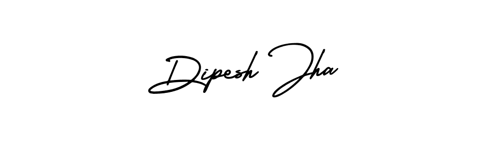 Make a beautiful signature design for name Dipesh Jha. With this signature (AmerikaSignatureDemo-Regular) style, you can create a handwritten signature for free. Dipesh Jha signature style 3 images and pictures png