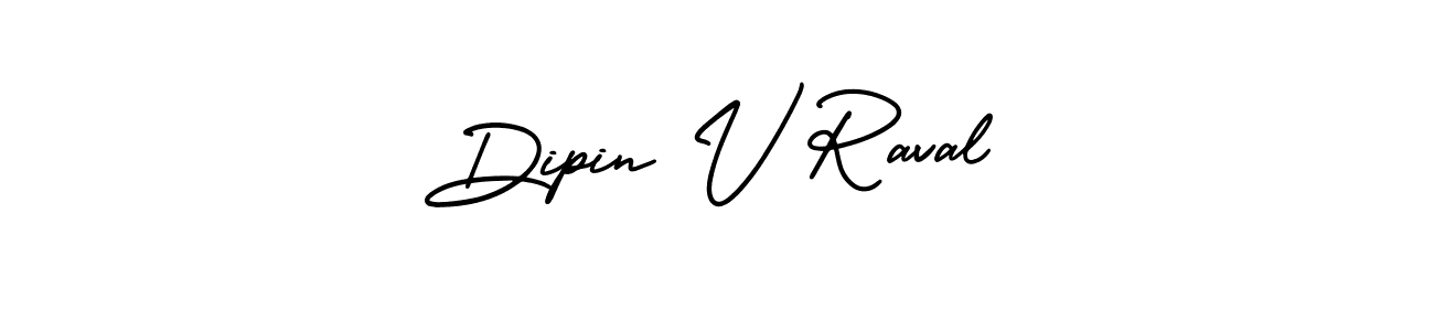 This is the best signature style for the Dipin V Raval name. Also you like these signature font (AmerikaSignatureDemo-Regular). Mix name signature. Dipin V Raval signature style 3 images and pictures png