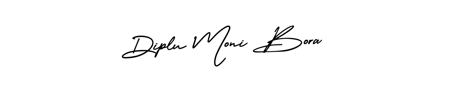 Make a short Diplu Moni Bora signature style. Manage your documents anywhere anytime using AmerikaSignatureDemo-Regular. Create and add eSignatures, submit forms, share and send files easily. Diplu Moni Bora signature style 3 images and pictures png