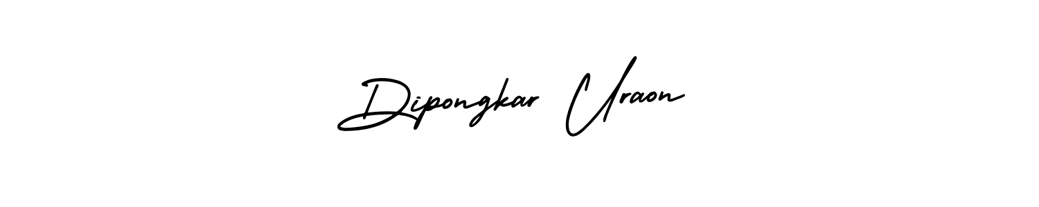 You should practise on your own different ways (AmerikaSignatureDemo-Regular) to write your name (Dipongkar Uraon) in signature. don't let someone else do it for you. Dipongkar Uraon signature style 3 images and pictures png