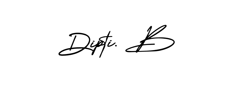 Use a signature maker to create a handwritten signature online. With this signature software, you can design (AmerikaSignatureDemo-Regular) your own signature for name Dipti. B. Dipti. B signature style 3 images and pictures png