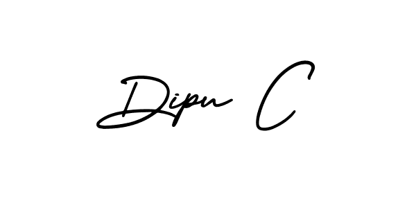 How to make Dipu C name signature. Use AmerikaSignatureDemo-Regular style for creating short signs online. This is the latest handwritten sign. Dipu C signature style 3 images and pictures png