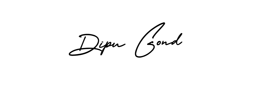 How to make Dipu Gond name signature. Use AmerikaSignatureDemo-Regular style for creating short signs online. This is the latest handwritten sign. Dipu Gond signature style 3 images and pictures png