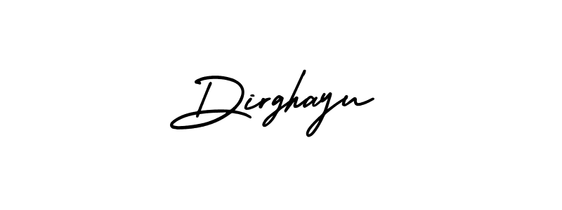 It looks lik you need a new signature style for name Dirghayu. Design unique handwritten (AmerikaSignatureDemo-Regular) signature with our free signature maker in just a few clicks. Dirghayu signature style 3 images and pictures png