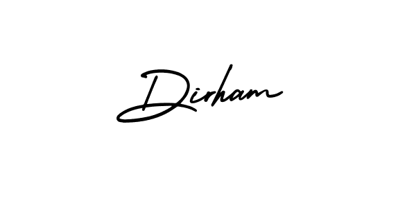 Create a beautiful signature design for name Dirham. With this signature (AmerikaSignatureDemo-Regular) fonts, you can make a handwritten signature for free. Dirham signature style 3 images and pictures png