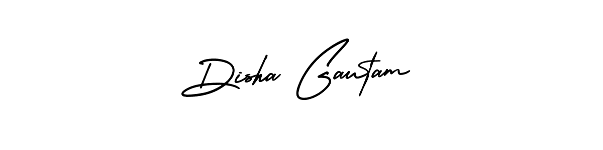 Create a beautiful signature design for name Disha Gautam. With this signature (AmerikaSignatureDemo-Regular) fonts, you can make a handwritten signature for free. Disha Gautam signature style 3 images and pictures png