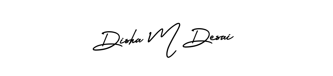 Create a beautiful signature design for name Disha M Desai. With this signature (AmerikaSignatureDemo-Regular) fonts, you can make a handwritten signature for free. Disha M Desai signature style 3 images and pictures png