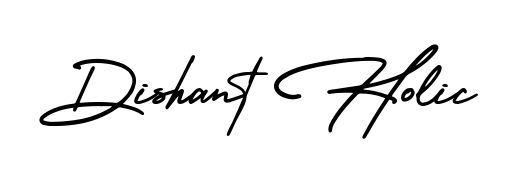 An effortless, minimalist signature concept for Dishant Holic using AmerikaSignatureDemo-Regular design. Clean lines that look great on any document. Dishant Holic signature style 3 images and pictures png