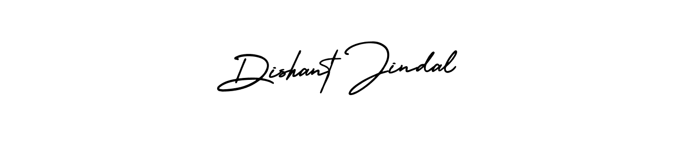 How to make Dishant Jindal name signature. Use AmerikaSignatureDemo-Regular style for creating short signs online. This is the latest handwritten sign. Dishant Jindal signature style 3 images and pictures png