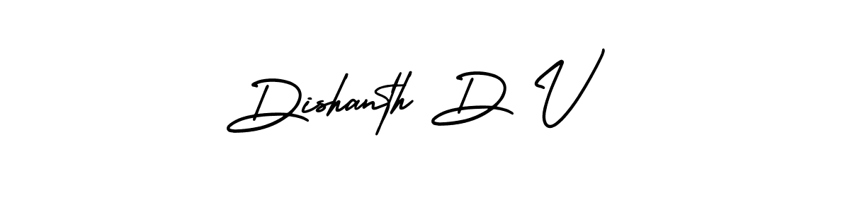 This is the best signature style for the Dishanth D V name. Also you like these signature font (AmerikaSignatureDemo-Regular). Mix name signature. Dishanth D V signature style 3 images and pictures png